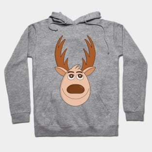 Elk Moose Reindeer Cute Cartoon Hoodie